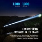 OLIGHT Javelot Turbo Flashlight 1300 Lumens LED Torch 1300 Meters Throw, Rechargeable Dual-Switch Light MCC3 Charging Cable Powered by 2X 5000mAh Batteries, for Search & Rescue 19