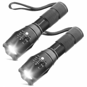 [2 Packs] LED Torches, OUYOOOO High Lumens XML T6 Flashlights with Adjustable Focus and 5 Light Modes, Water Resistant Torch for Emergency, Power Outage, Camping, Hiking 16