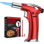 NANW Butane Torch, Refillable Kitchen Blow Torch Lighter Culinary Cooking Torch with Safety Lock & Adjustable Flame for BBQ, Creme Brulee, Baking, Crafts and Cooking (Butane Gas not Included) (Red) 16