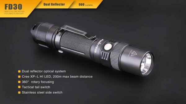 Fenix Unisex-Adult Fenix Flashlights, FD30 LED Flashlight, Black FX-FD30, Black 19