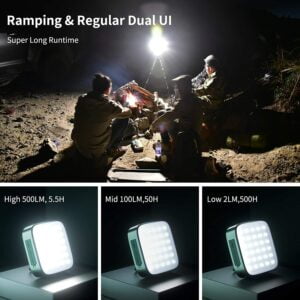 WUBEN F5 Rechargeable Lantern Flashlight with Power Bank Magnetic Function Type C Fast Charging Lamp Suitable for Indoor Camping Survival Emergency Backup Battery (Green) 3