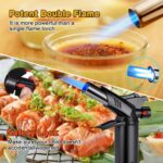 Butane Torch, Blow Torch – Professiona Chef Culinary Torch Lighter with Safety Lock and Adjustable Double Flame for Cooking BBQ Creme Brulee 17