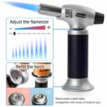 Culinary Blow Torch, Inpher Chef Cooking Torch Lighter, Butane Refillable, Flame Adjustable (MAX 2500°F) with Safety Lock for Cooking, BBQ, Baking, Brulee, Creme, DIY Soldering & more 18
