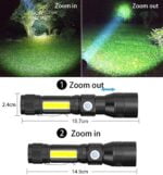 Blacklight Flashlights, 3 In 1 UV Flashlight Rechargeable Flashlight with Pocket Clip High Powered LED Light 7 Modes Waterproof (1Piece-with battery) 27