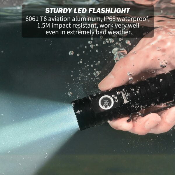 WUBEN C2 Rechargeable LED Flashlights 2000 High Lumens, Pocket Flashlight with Power Bank, 7 Modes Flash Light, IP68 Waterproof Tactical Flashlight for Emergencies, Outdoor 13