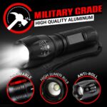 LED Torches, 800 Lumen Ultra Bright LED Tactical Flashlight with 5 Modes, Zoomable, Waterproof, Handheld Small Flashlight for Outdoor Camping, Emergency, and Hunting（Included 1200mAh Rechargeable Battery） 17