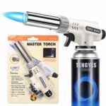 Kitchen Butane Blow Torch Lighter – Culinary Torch Chef Cooking Torches Professional Adjustable Flame with Reverse Use for Creme, Brulee, BBQ, Baking, Jewelry by TENGYES, Butane Not Included 14