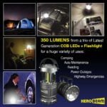 2 x HeroBeam LED Lantern V2.0 with Flashlight – Latest COB Technology emits 350 LUMENS! – Collapsible Camp Lamp – Great Light for Camping, Car, Shop, Attic, Garage – 5 Year Warranty 21
