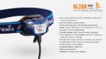 Fenix HL26R 450 Lumen USB rechargeable CREE LED running/jogging sweatband Headlamp with EdisonBright USB charging cable bundle (Blue) 28