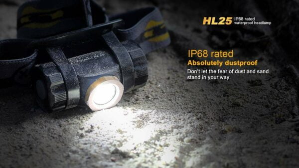 Fenix HL25 280 Lumen Light Weight CREE XP-G2 R5 LED Headlamp (Cadet Grey Color) with 3 X EdisonBright AAA Alkaline Batteries Bundle 16