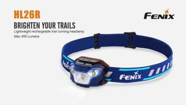Fenix HL26R 450 Lumen USB rechargeable CREE LED running/jogging sweatband Headlamp with EdisonBright USB charging cable bundle (Blue) 13