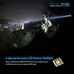 IMALENT RT90 LED Flashlight 4800 Lumens Long Beam Distance 1308 Meters High Lumen Rechargeable Tactical Flashlights Super Bright Handheld Flashlight 17