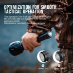 OLIGHT Javelot Turbo Flashlight 1300 Lumens LED Torch 1300 Meters Throw, Rechargeable Dual-Switch Light MCC3 Charging Cable Powered by 2X 5000mAh Batteries, for Search & Rescue 21