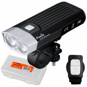 Fenix BC30 v2.0 Bicycle Light, 2200 Lumen Dual Beam with Wireless Remote and LumenTac Battery Case (Batteries Not Included)