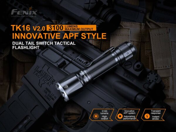 Fenix Bundle TK16 V2.0 3100 Lumen LED Tactical 2 X Rechargeable 5000mAh Li-ion Batteries, Holster and EdisonBright BBX5 Battery case 9