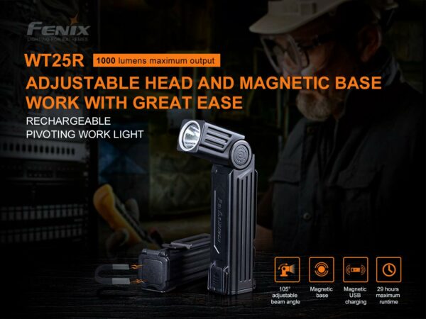 Fenix WT25R Adjustable 1000 Lumen Rechargeable Work Light 11