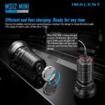 IMALENT MS12 Mini Tactical Flashlight 65000 Lumens, with 12 CREE XHP 70.2 LEDs, Long Beam Distance 1036 Meters, Built-in Cooling Tools 21
