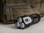 FENIX TK72R 9000 Lumen rechargeable digital display LED Flashlight/searchlight/powerbank with EdisonBright USB charging cable bundle 22