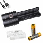 Fenix LR35R 10000 Lumen Rechargeable LED Flashlight with Lumentac Battery Organizer, Long Throw and Super Bright 16