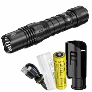 Nitecore P10i 1800 Lumen USB-C Rechargeable Tactical Flashlight, Strobe Ready with LumenTac Battery Case
