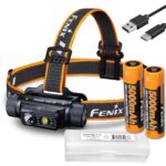 Fenix HM70R 1600 Lumen USB-C Rechargeable Headlamp with 2X Batteries, White, High CRI and Red Beams & LumenTac Battery Cas 16