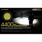 NITECORE i4000R 4400 Lumen USB-C Rechargeable Tactical Flashlight with 5000mAh battery with LumenTac Battery Case 18