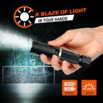 Flashlight, NICRON N7 600 Lumens Tactical Flashlight, 90 Degree Mini Flashlight Ip65 Waterproof Led Flashlight 4 Modes- Best High Lumens Are For Camping, Outdoor, Hiking （Not including Batteries）Gift 19