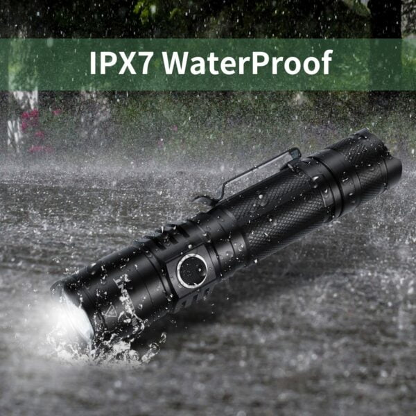 Handheld Tactical Flashlight – 2000 Lumen Super Bright Tactical Torch 5 Light Modes IPX7 Waterproof Powerful Flashlights for Outdoor Camping Hiking Emergency 12