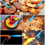 Culinary Butane Torch,Refillable Kitchen Torch Lighter Butane,Blow Torch for Cooking with Lock and Adjustable Flame (Butane Gas Not Included) Creme Brulee Torch, Cooking Mini Torch BBQ and Baking 18