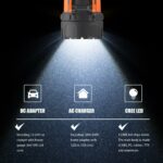 GOODSMANN Rechargeable Spotlight Waterproof Flashlight 4500 Lumen Handheld Searchlight Hunting Light with EVA Carrying Case USB Adapter Car Charger 9924-H101-02 25