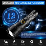 Flashlights LED High Lumens Rechargeable, Goreit 20000 Lumens XHP70.2 Super Bright Flashlight, High Powered Flash Light, Powerful Handheld Tactical Flashlights for Emergency Camping Hiking Gift 19