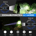 Flashlights LED High Lumens Rechargeable, Goreit 20000 Lumens XHP70.2 Super Bright Flashlight, High Powered Flash Light, Powerful Handheld Tactical Flashlights for Emergency Camping Hiking Gift 18