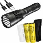 Nitecore MH25S 1800 Lumen Rechargeable Tactical Flashlight, Long Throw with 2X 5000mAh Battery and LumenTac Battery Organizer 16