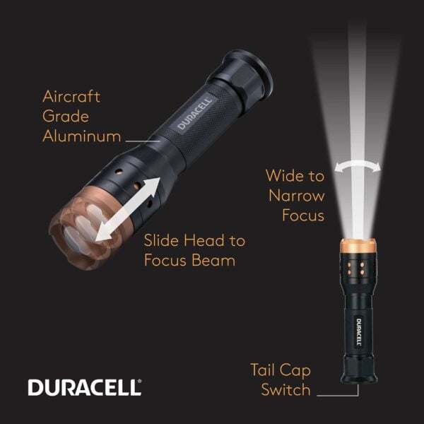 Duracell 700 Lumen Aluminum Focusing LED Flashlight 10