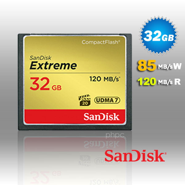 SanDisk 32GB Extreme CompactFlash Card with (write) 85MB/s and (Read)120MB/s – SDCFXSB-032G 5