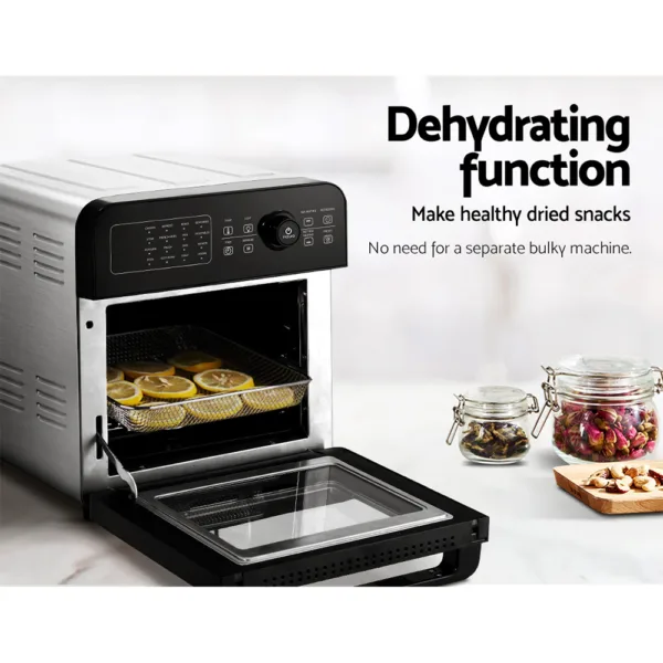 Devanti Air Fryer 18L Fryers Oil Free Oven Airfryer Kitchen Cooker Accessories 16