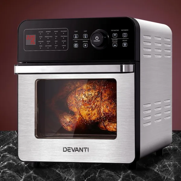 Devanti Air Fryer 18L Fryers Oil Free Oven Airfryer Kitchen Cooker Accessories 17
