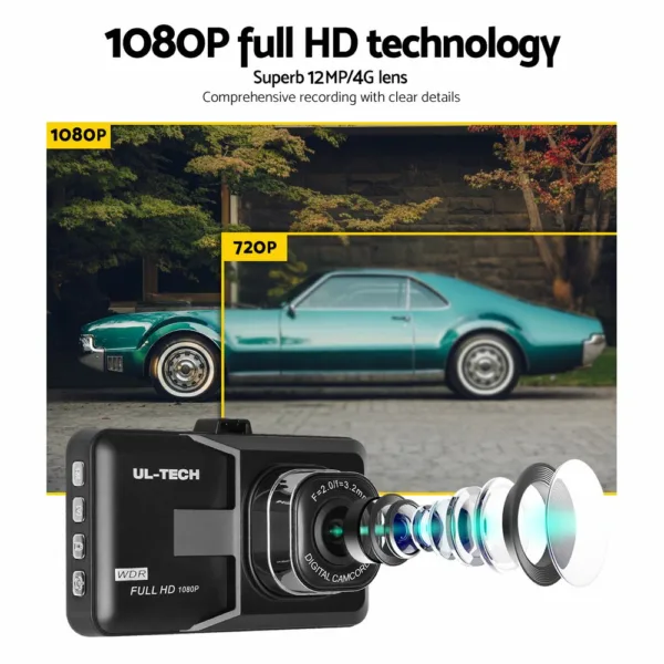 UL-TECH Dash Camera 1080P HD Cam Car Recorder DVR Video Vehicle Carmera 32GB 10