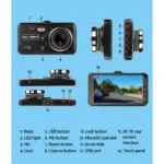 UL Tech 4 Inch Dual Camera Dash Camera – Black 19