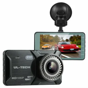 UL-tech 1080P 4″ Dash Camera Dual Lens Car DVR Recorder Front Rear Night Vision