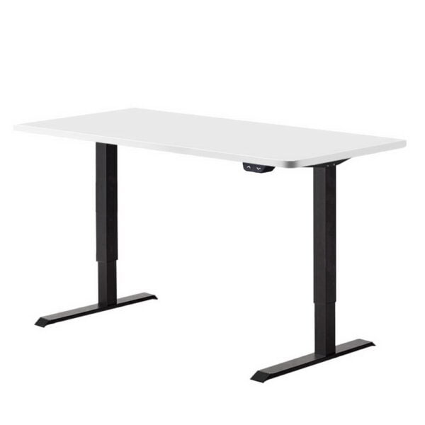 Artiss Standing Desk Adjustable Height Desk Electric Motorised Black Frame White Desk Top 140cm 8