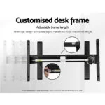 Artiss Standing Desk Adjustable Height Desk Electric Motorised Black Frame White Desk Top 140cm - Image 6