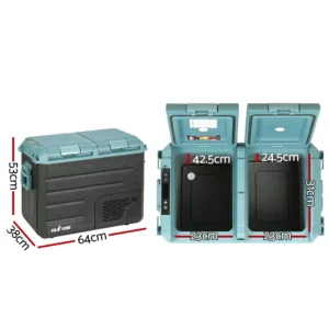 Glacio 50L Portable Fridge Freezer Fridges Cooler Camping 12V/24V/240V Caravan 3