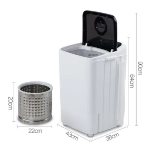 Devanti 4.6KG Mini Portable Washing Machine – Black 3
