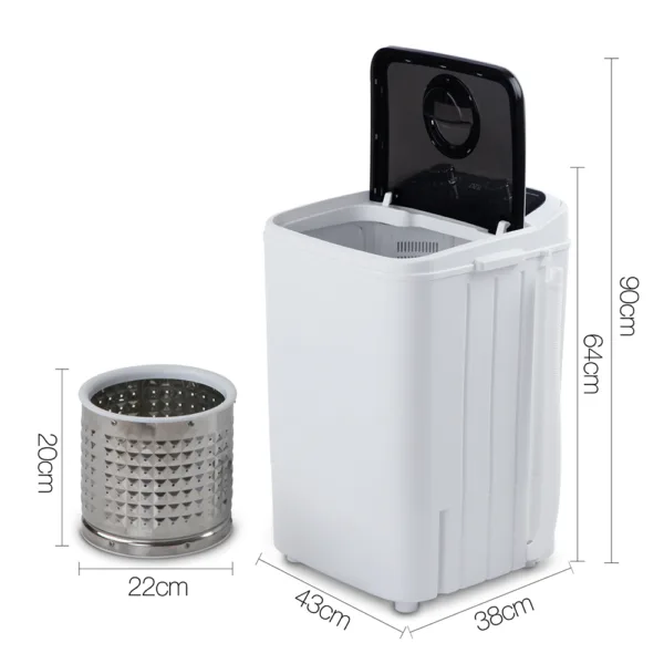 Devanti 4.6KG Mini Portable Washing Machine – Black 10