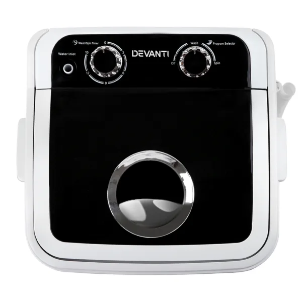 Devanti 4.6KG Mini Portable Washing Machine – Black 14