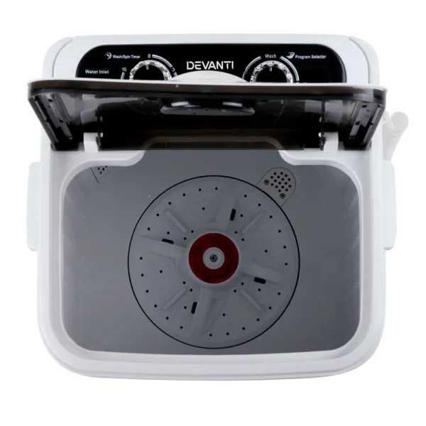 Devanti 4.6KG Mini Portable Washing Machine – Black 15