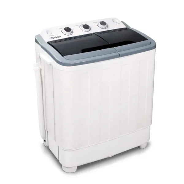 Devanti 5KG Mini Portable Washing Machine – White 9