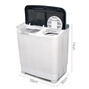 Devanti 5KG Mini Portable Washing Machine – White 3
