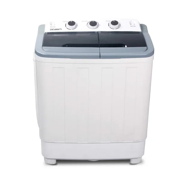 Devanti 5KG Mini Portable Washing Machine – White 11